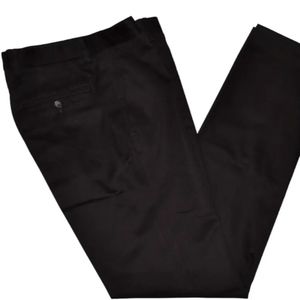 Luxury Gino Valentino Men Black Wool And Silk Dress Pants 35/30